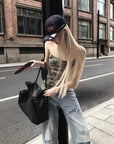 Rase le sol Camouflage Asymmetric Tube Top