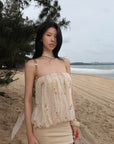 Hydrae Embroidered Chiffon Bubble Mini Dress