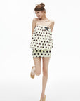 IAMXIAA Polka Dot Strapless Mini Dress