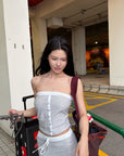 Hydrae Ensemble haut tube en maille rayée & jupe longue