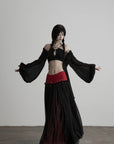 DOINDULGE Mesh Layered Maxi Skirt