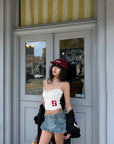 WARDEN EDGE Wool Varsity Number Knit Cami Top