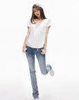 IAMXIAA Low-Rise Washed Skinny Denim Pants