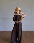 ROVENTE Sequin Bandeau Crop Top