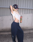 Rase le sol Asymmetric Tee & Halter Bra Set