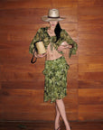ROVENTE Floral Ruffle Shirt & Skirt Set