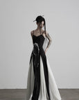 DOINDULGE Spaghetti Strap Panel Maxi Dress