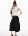 IAMXIAA Pantalon culotte ballon taille basse