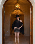 ROVENTE Lace Fringe Mini Skirt