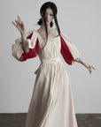 DOINDULGE Square Neck Puff Sleeve Maxi Dress