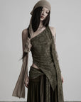 DOINDULGE Irregular One Shoulder Tank Top