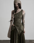DOINDULGE Irregular One Shoulder Tank Top