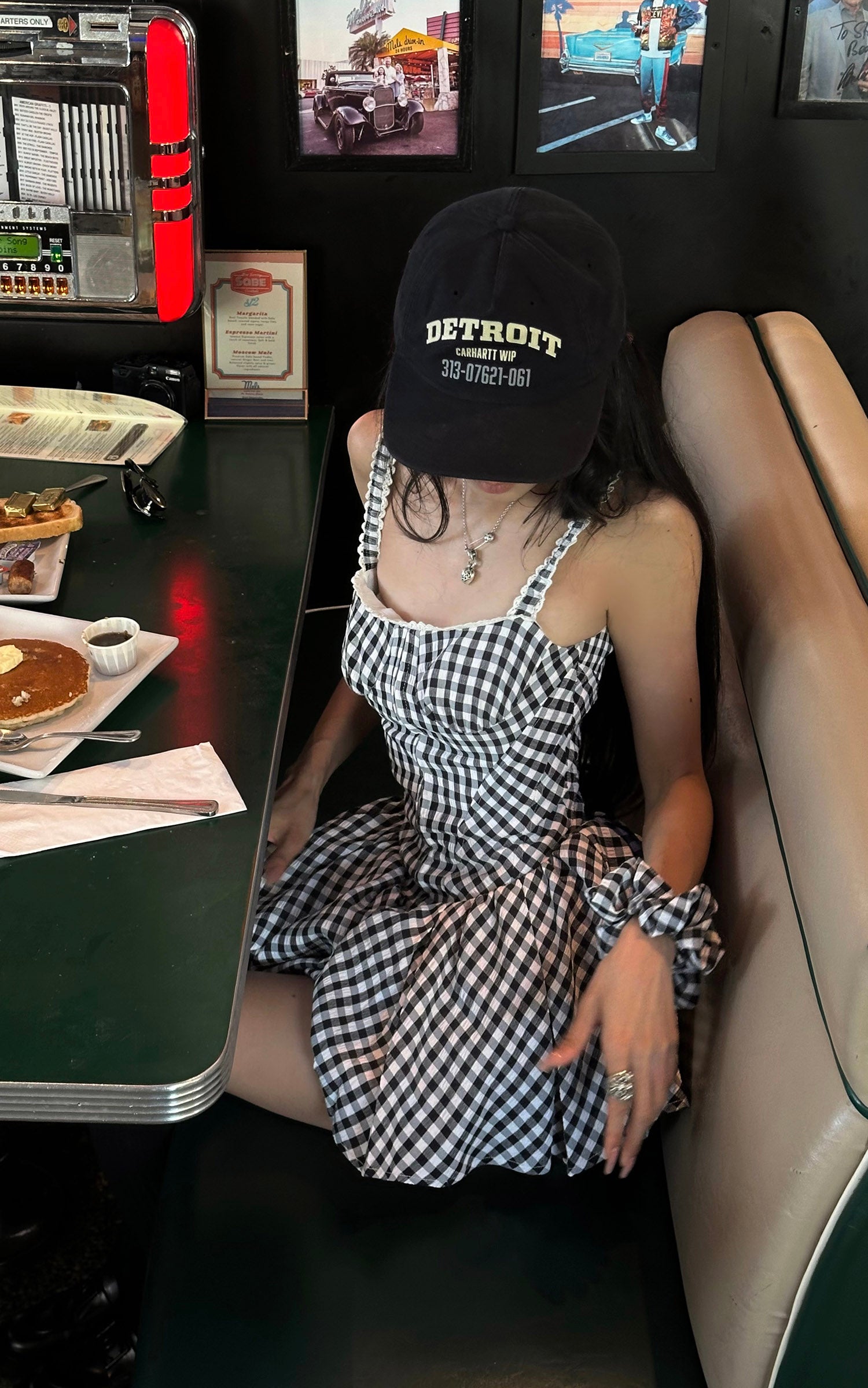 WARDEN EDGE Vintage Gingham Corset Bubble Mini Dress S / KR 55 / JP 7 / US 2 / Checkered (Includes Scrunchie)