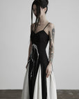 DOINDULGE Spaghetti Strap Panel Maxi Dress