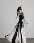 DOINDULGE Spaghetti Strap Panel Maxi Dress