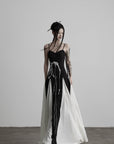 DOINDULGE Spaghetti Strap Panel Maxi Dress