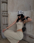 ROVENTE Open-Back Tube Top & Wide-Leg Pants Set