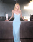 Rase le sol Lace-Trim Open Back Maxi Dress