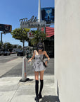 WARDEN EDGE Vintage Gingham Corset Bubble Mini Dress