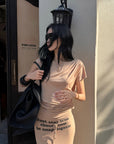 ROVENTE Statement Waist Maxi Skirt