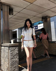 Hydrae Low Rise Studded Pocket Micro Shorts