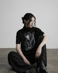 DOINDULGE High Stretch Ribbed Graphic T-Shirt