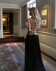 0122stepll Draped Halter Lace-Up Top