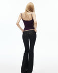 IAMXIAA Soft Stretch Lace Detail Fitted Cami Top