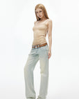IAMXIAA Soft Stretch Lace Detail Fitted Cami Top