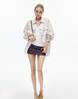 IAMXIAA Soft Stripe Oversized Shirt
