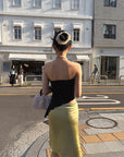 Hydrae Sheer Layered Bias Cut Midi Skirt