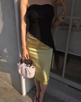 Hydrae Rhinestone Rose Satin Mini Handbag with Sculptural Wooden Ring Handles