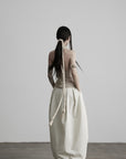 DOINDULGE Halter Neck Draped Tank Top