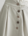 DOINDULGE High Waist Pleated Wrap Maxi Skirt