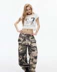 IAMXIAA Camo Wide-Leg Utility Pants