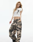 IAMXIAA Camo Wide-Leg Utility Pants