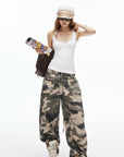 IAMXIAA Camo Wide-Leg Utility Pants