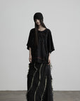 DOINDULGE Oversized Graphic Batwing Sleeve T-Shirt