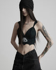 DOINDULGE Embroidered Sweetheart Corset Cami Top