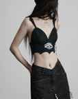 DOINDULGE Embroidered Sweetheart Corset Cami Top
