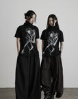 DOINDULGE High Stretch Ribbed Graphic T-Shirt