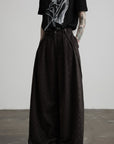 DOINDULGE High Waist Pleated Wide Leg Pants