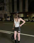Rase le sol Ribbed Racerback Graphic Tank Top