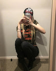Rase le sol Camo One-Shoulder Graphic Fitted T-Shirt
