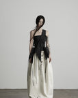DOINDULGE One-Shoulder Asymmetric Sculptural Corset Top