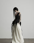 DOINDULGE One-Shoulder Asymmetric Sculptural Corset Top
