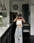 WARDEN EDGE Graphic Patch Wide-Leg Sweatpants