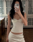 ROVENTE Lace Trim Sculpting Camisole Top