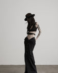 DOINDULGE Asymmetric One-Shoulder Cutout Knit Bodysuit