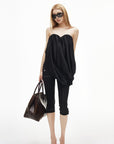 IAMXIAA Contrast Stitch Cropped Skinny Capri Pants